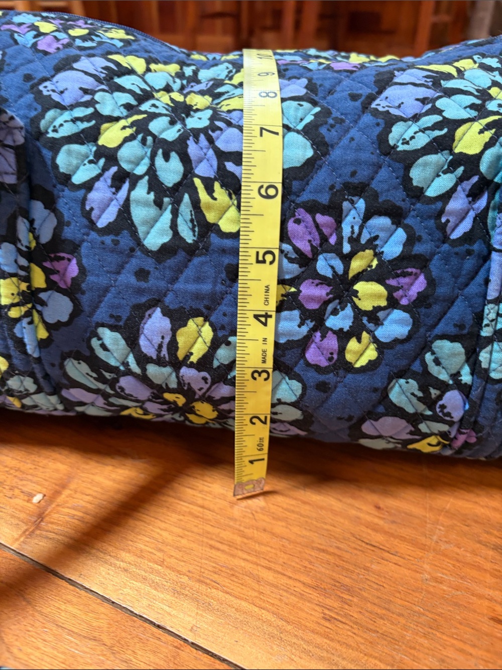 Vera Bradley Navy Quilted Floral Duffel Weekender Bag - Picture 10 of 13